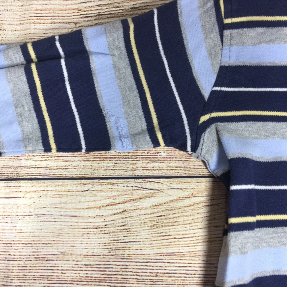 Carter's Blue Long Sleeve Striped Bodysuit |‎ 24 M